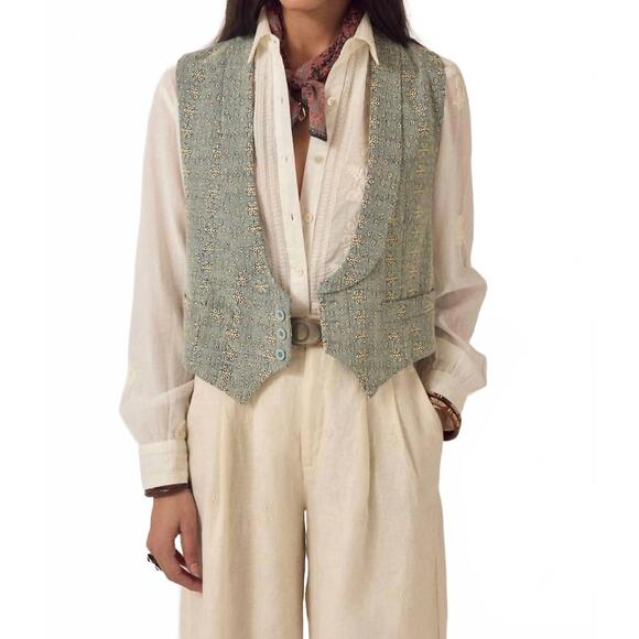 MAISON HOTEL Jackets & Blazers - NEW MAISON HOTEL florence vest in cerulean
